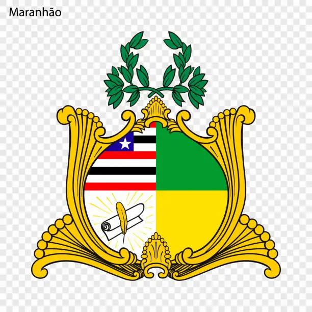 Vector illustration of Emblem of Maranhao, state of Brazil