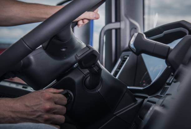 istock Driver Starting His Truck 1131453508