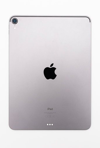 Çanakkale Turkey- February 20, 2019: Hero object of the new Apple iPad Pro with Face ID, A12X Bionic with Neural Engine and thin completely redesigned body