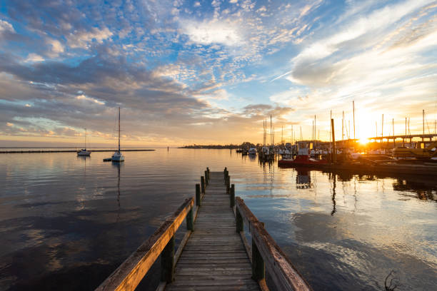 istock Sunset over the Harbor in Oriental, NC 1131454038