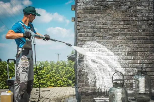 Photo of Brick Wall Pressure Washing