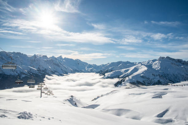 istock Skiiing at Zillertal - mountain snow Panorama 1131455256