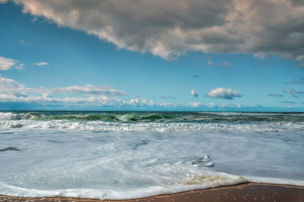 sea wave close up, low viewing angle