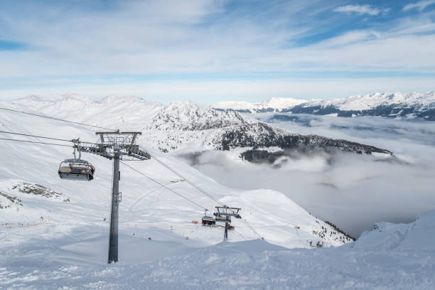 istock Skiiing at Zillertal - mountain snow Panorama 1131457488