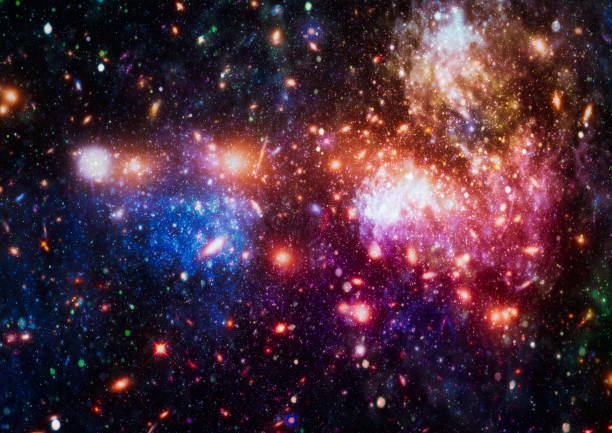 istock Nebula night starry sky in rainbow colors. Multicolor outer space. Star field and nebula in deep space many light years far from planet Earth. Elements of this image furnished by NASA. 1131463624