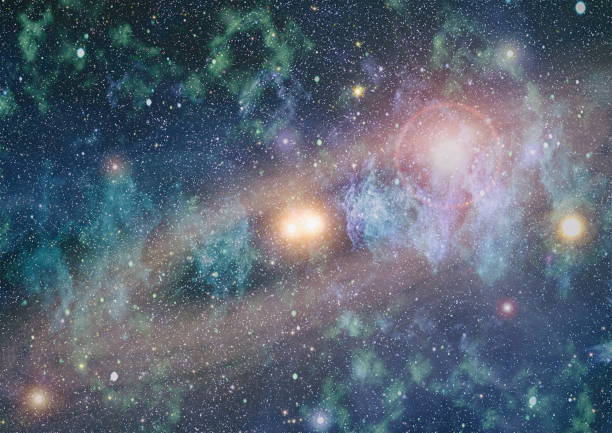 istock Nebula night starry sky in rainbow colors. Multicolor outer space. Star field and nebula in deep space many light years far from planet Earth. Elements of this image furnished by NASA. 1131463683