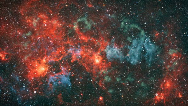 istock Nebula night starry sky in rainbow colors. Multicolor outer space. Star field and nebula in deep space many light years far from planet Earth. Elements of this image furnished by NASA. 1131463715