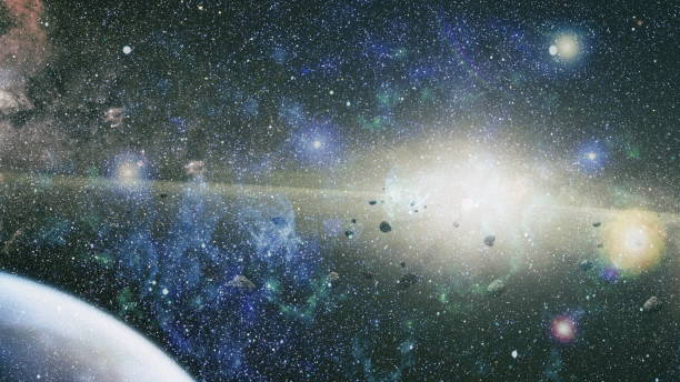 istock galaxy background with nebula, stardust and bright shining stars.nebula and open cluster of stars in the universe. Stars of a planet and galaxy in a free space. Elements of this image furnished by NASA . 1131463760