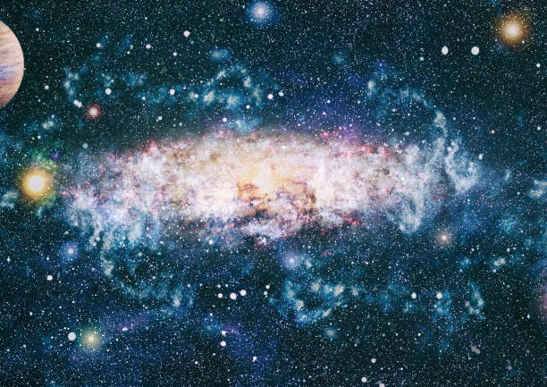 istock galaxy background with nebula, stardust and bright shining stars.nebula and open cluster of stars in the universe. Stars of a planet and galaxy in a free space. Elements of this image furnished by NASA . 1131463784