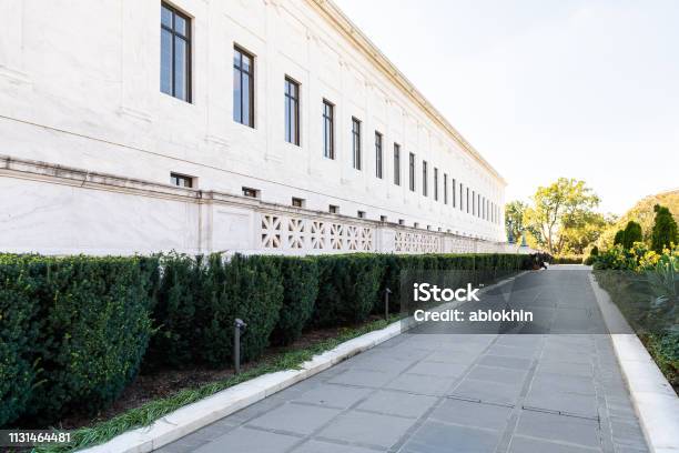 Washington Dc Usa Exterior Facade Of Supreme Court Building Architecture And Park Path On Capital Capitol Hill With Nobody Stock Photo - Download Image Now