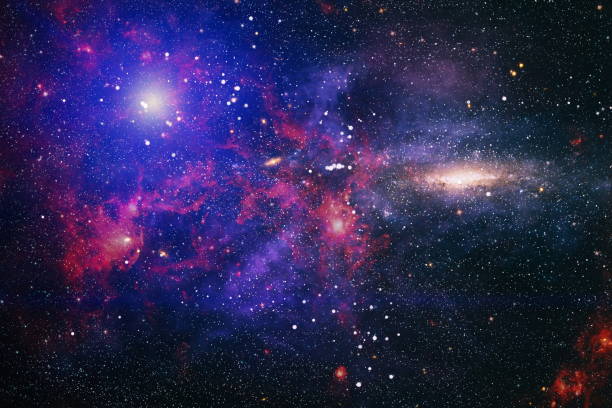 istock galaxy background with nebula, stardust and bright shining stars.nebula and open cluster of stars in the universe. Stars of a planet and galaxy in a free space. Elements of this image furnished by NASA . 1131464740