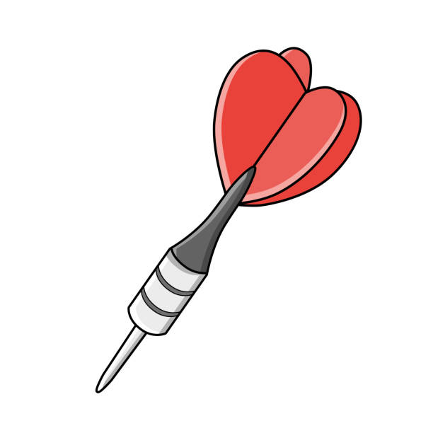 Dart Arrow Stock Illustration - Download Image Now - Cartoon, Dart,  Accuracy - iStock