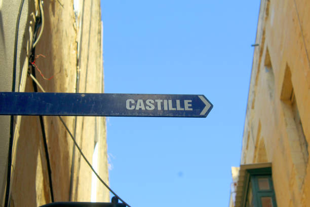 Valletta Kastilja Town Square Direction Sign