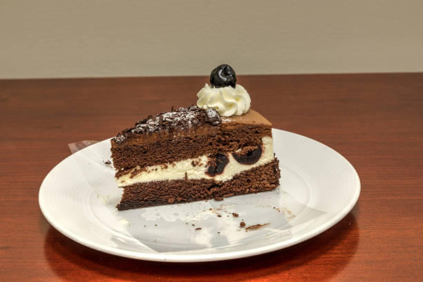 istock Black forest chocolate cake with dark cherries 1131470806