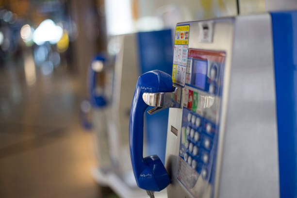 Public telephone in the station