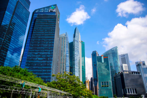 istock Singapore and skyscrapers and the blue sky 1131476023