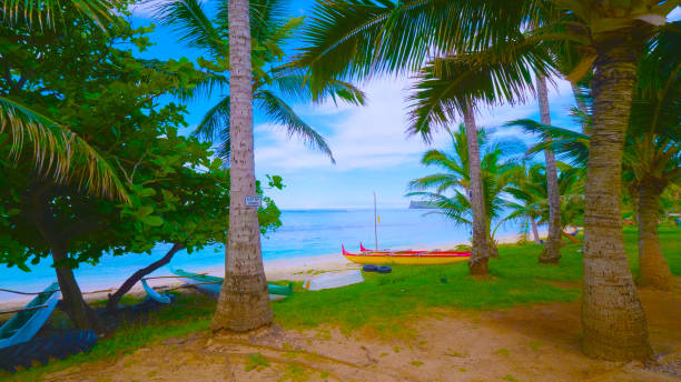 istock landscape with lake and trees || boat on the beach 2019 1131477344