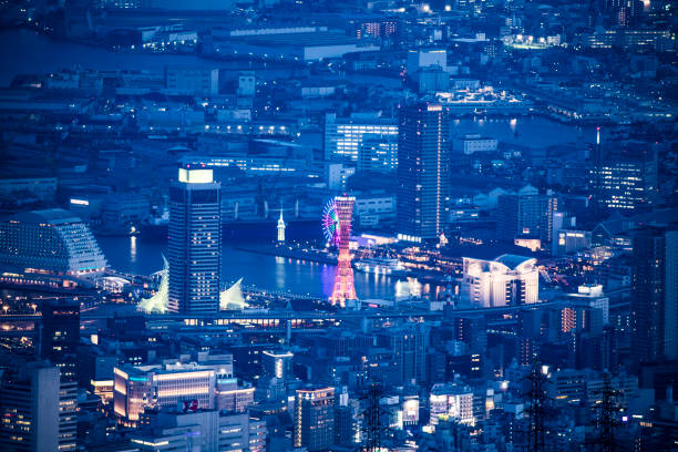 Kobe and the city at night