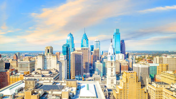 istock Top view of downtown skyline Philadelphia 1131482641
