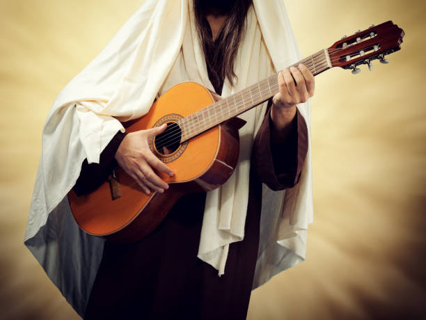 istock Jesus Christ plays guitar. 1131485329