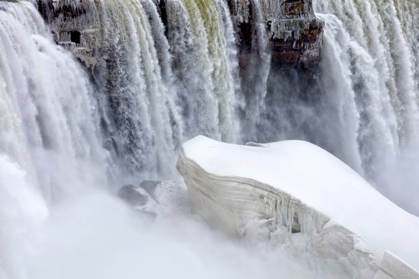 istock Niagara Falls and Enormous, Abstract Ice Formation 1131485923
