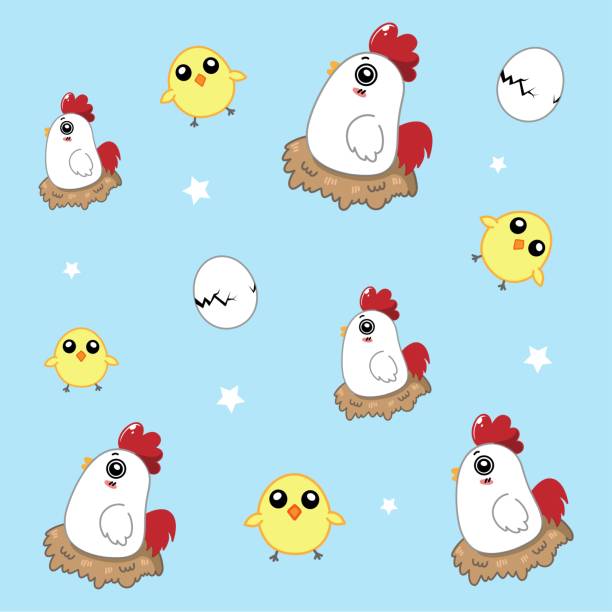 Graphics Pattern Chick Fake Chicks Background Illustrations, Royalty-Free Vector Graphics ...