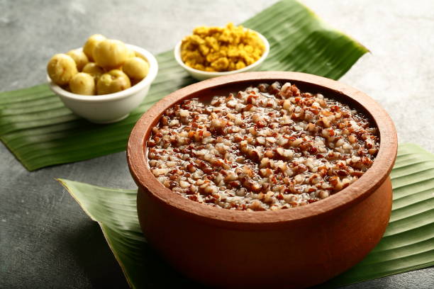 istock Vegan meal - red rice porridge . 1131497489