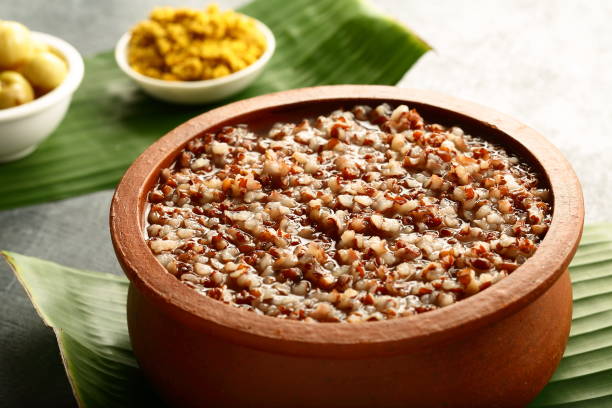 istock Vegan meal - red rice porridge . 1131497493
