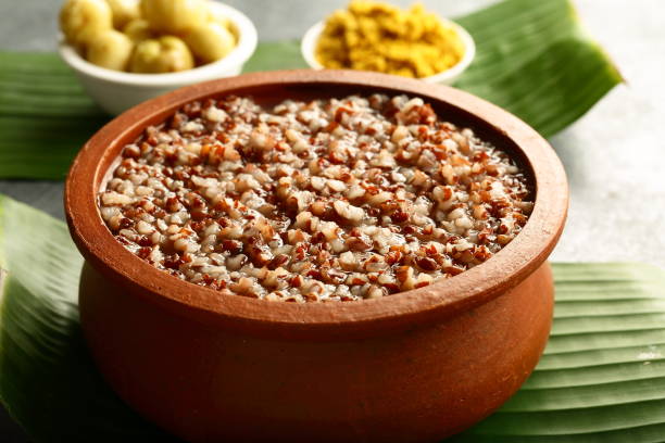 istock Vegan meal - red rice porridge . 1131497512