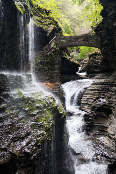 istock waterfall at Watkins Glen New York 1131506359