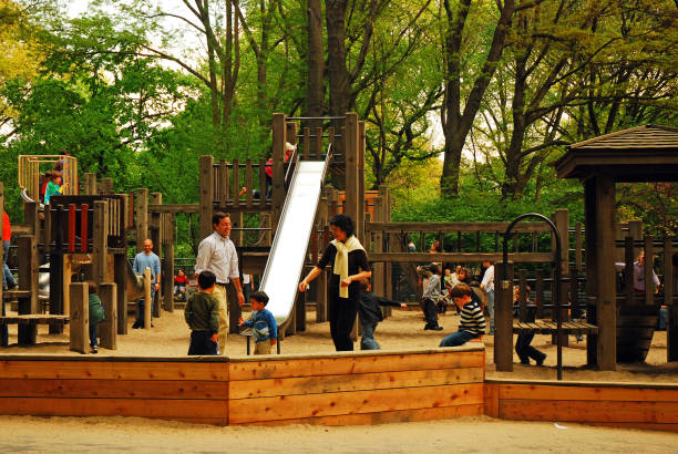 New York, NY, USA May 3, 2008 Families spend quality time at the Diana Ross Playground in New York's Central Park