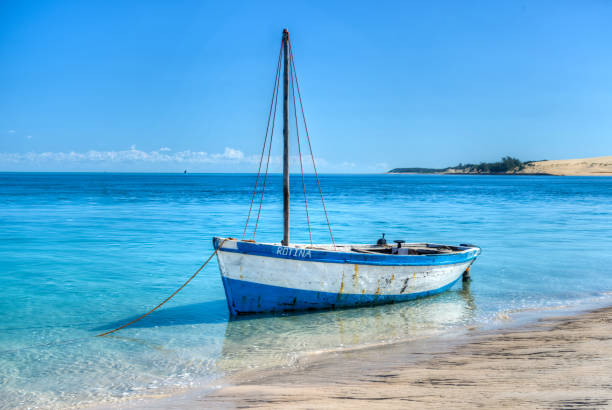 Dhow on the shores of Bazaruto Island, Mozambique.