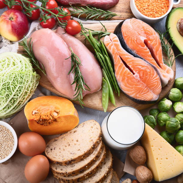 istock Balanced diet. Healthy food 1131513346