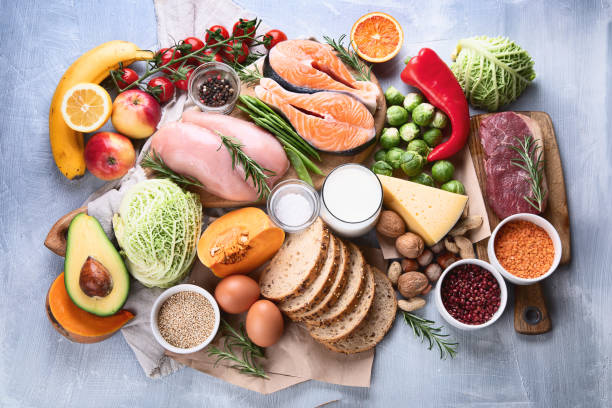 istock Balanced diet. Healthy food 1131513372