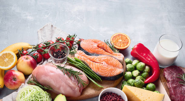istock Balanced diet. Healthy food 1131513381
