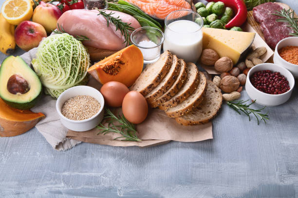 istock Balanced diet. Healthy food 1131513383