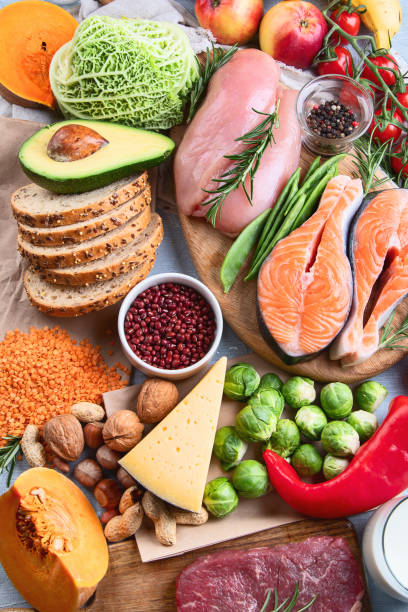 istock Balanced diet. Healthy food 1131513405