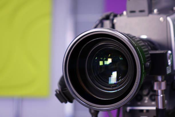 istock Digital camera lens in the Studio. TV 1131518128