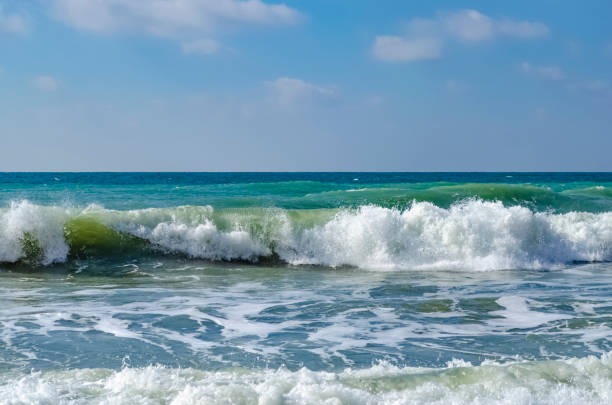 istock Splashing wave on the Black sea. 1131522552