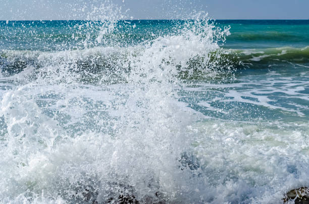 istock Splashing wave on the Black sea. 1131523252