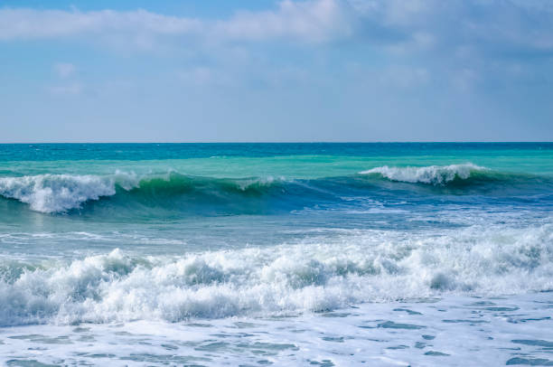 istock Splashing wave on the Black sea. 1131524299