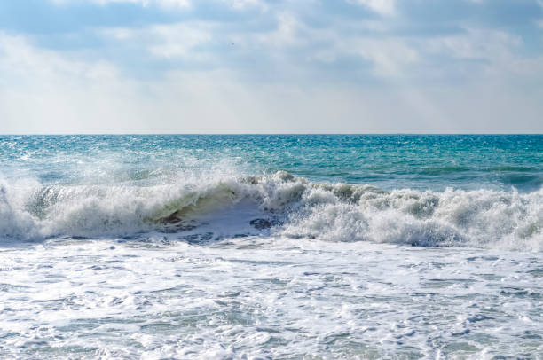 istock Splashing wave on the Black sea. 1131524686