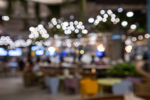 istock Defocused bokeh background at food center 1131529526