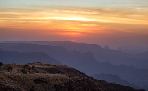 Simien Mountains National Park at Sunset