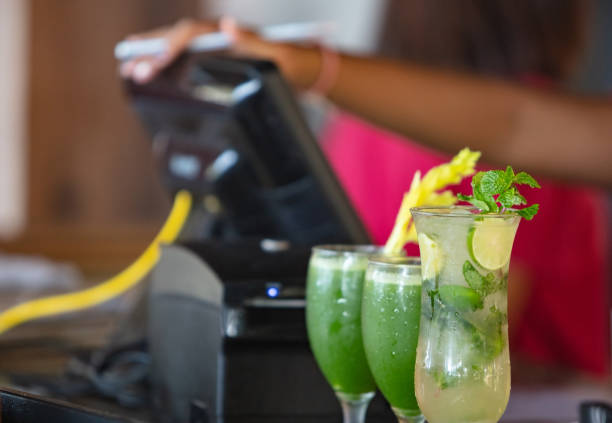 Cocktails on bar counter