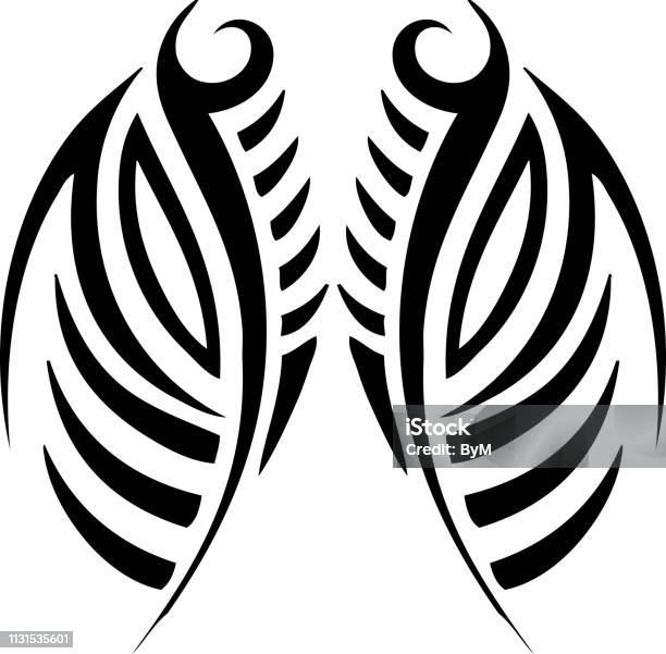 Simple Bicep Tribal Tattoo Design Stock Illustration - Download Image Now - Abstract, Animal, Animal Arm
