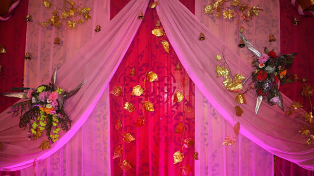 Indian traditional wedding ceremony interiors and decorations