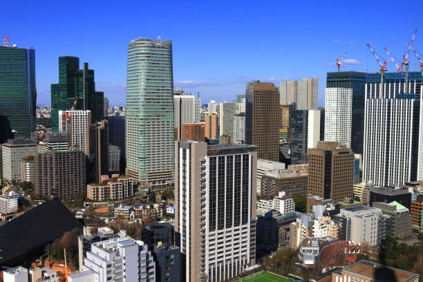 istock Landscape in Tokyo where various buildings line up 1131536745