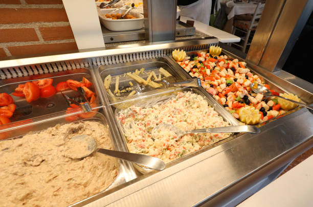 istock self service restaurant with many raw and cooked foods 1131539266