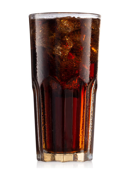 istock Brown carbonated drink in steaming glass with ice 1131541264